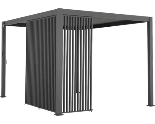 Pergola mit Lamellenwand für den Garten