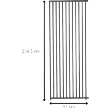 Zaunelement mit den Maßen 236,5 cm Höhe und 93 cm Breite.