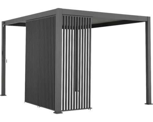 Pergola mit Lamellenwand für den Außenbereich