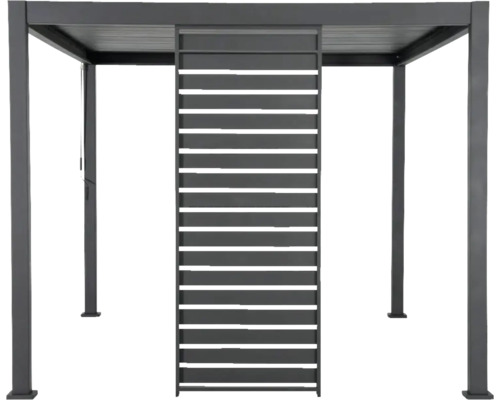 Metallpavillon mit Lamellenwand