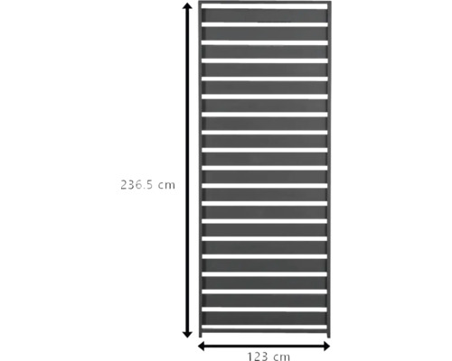 Zaunelement mit den Maßen 236,5 cm mal 123 cm