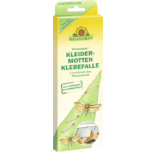 Neudorff Kleidermotten Klebefalle, zwei Stück, zur Erkennung von Mottenbefall, zum Aufhängen am Kleiderbügel