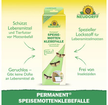 Neudorff Permanent Lebensmittelmotten Klebefalle zum Schutz von Lebensmitteln und Tierfutter vor Mottenbefall
