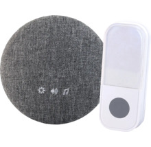 Grauer Stoff-Bluetooth-Lautsprecher mit Nachtlicht