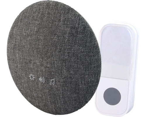 Funk-Türklingel mit runder Klingeltaste