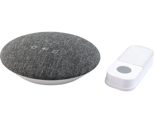 Grauer Smart Speaker mit Ladestation