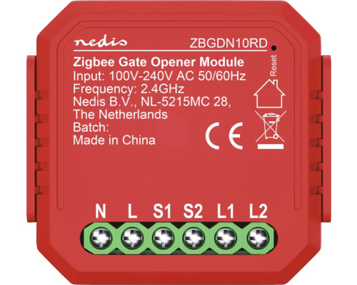 Gate Opener Modul Steuerung Nedis ZigBee 3,0, IFTTT, App Steuerung, weiß