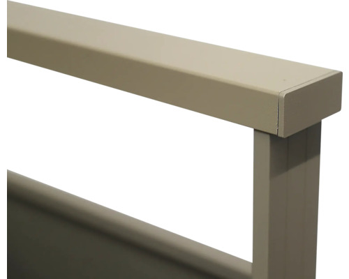 Geländerset Pertura Triton Aluminium taupe für Seitenmontage