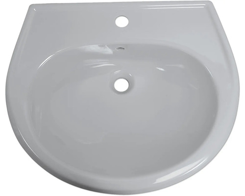 Keramikwaschbecken mit Hahnloch und Überlauf