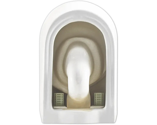 Innenansicht einer spülrandlosen Toilette