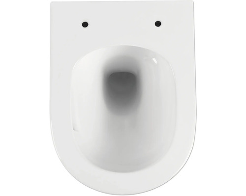 Wand-Tiefspülklosett aus Keramik, Aufsicht