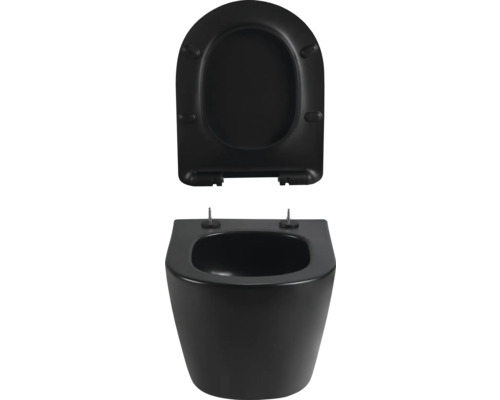 Wand-WC mit offenem Spülrand und WC-Sitz