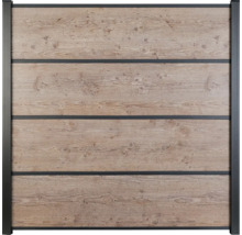 Sichtschutzzaun aus Holz mit Rahmen