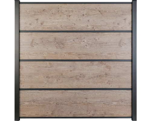 Sichtschutzzaun aus Holz mit Rahmen