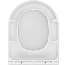 Wandtiefspülklosett-Set Form & Style Samar ohne Spülrand weiß glänzend mit WC-Sitz und Turbo-Flush-Technologie