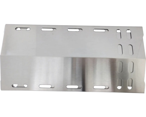 Repair & Replace Brennerabdeckung, Edelstahl, einstellbarer Flammenschutz Länge 29 - 52 cm, Breite 14 cm Edelstahl-Flammenverteiler mit Aussparungen für Gasgrills