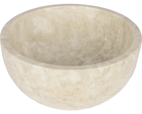 Aufsatzwaschbecken aus Naturstein Differnz Lodi rund 38 cm beige matt ohne Beschichtung Aufsatzwaschbecken aus Naturstein Differnz Lodi rund 38 cm beige matt ohne Beschichtung
