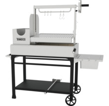 Tenneker Holzkohlegrillwagen mit Grillrost und Ablageflächen