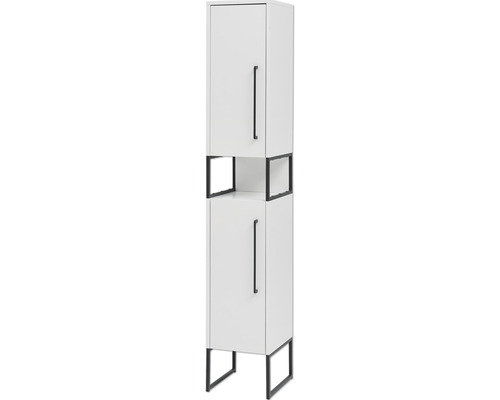 Hochschrank mit zwei Türen und offenem Fach