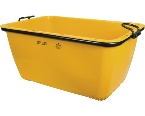 Gelber Mörtelkübel mit Tragegriffen