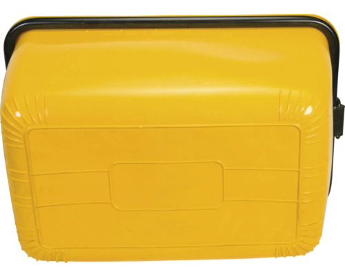 Gelber Mörtelkübel mit schwarzem Rand