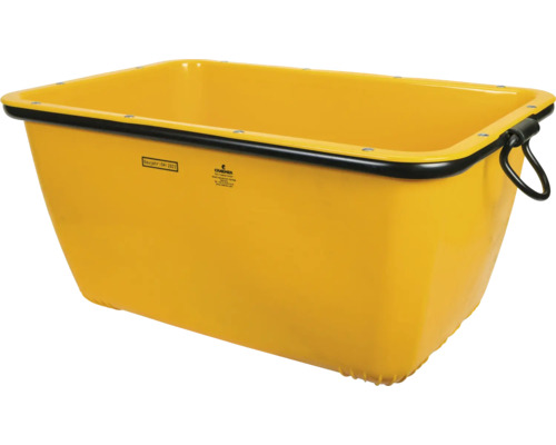 Gelber Mörtelkübel aus Kunststoff mit Griffen