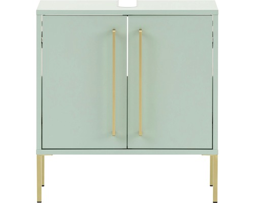 Waschtischunterschrank Möbelpartner Sarah WBU570 61,2x57,1x30,1 cm ohne Waschbecken 2 Türen mintfarbe
