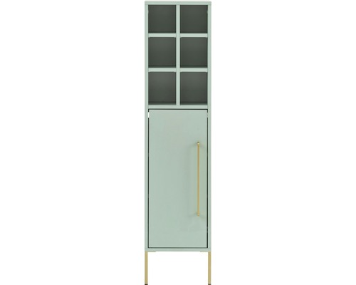 Schrank mit Tür, Regalfächern und Füßen