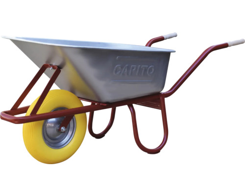 Schubkarre mit Metallmulde und Luftreifen