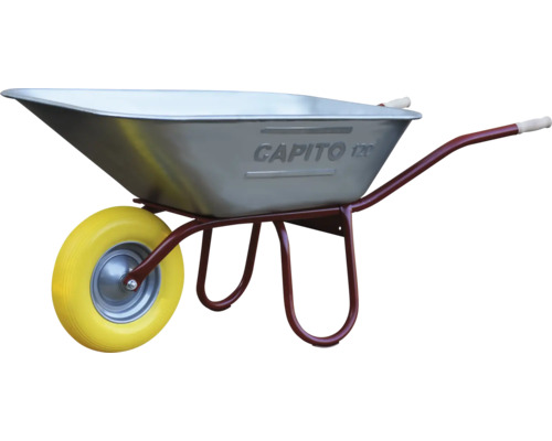 Capito Schubkarre mit Mulde aus Metall und einem Rad