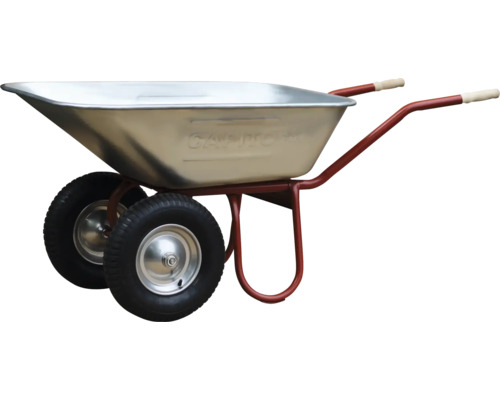 Schubkarre mit zwei Rädern und Stahlwanne