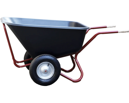 Schubkarre mit zwei Rädern und Stahlrahmen für den Garten