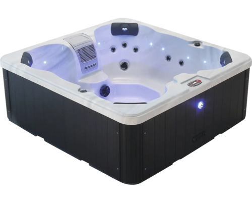 Quadratischer Whirlpool mit Beleuchtung