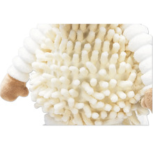 Detailansicht eines Plüschtiers mit flauschiger Textur