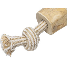 Hundespielzeug aus Seil und Holz
