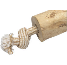 Hundespielzeug aus Holz und Seil
