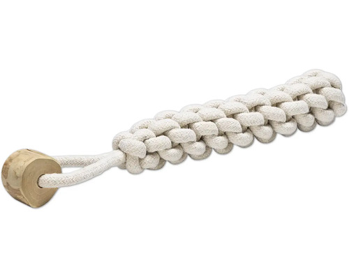 Baumwollseil-Hundespielzeug mit Holz