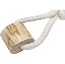 Hundespielzeug aus Holz und Seil
