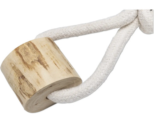 Hundespielzeug aus Holz und Seil