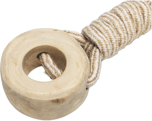 Spielzeug für Hunde aus Holz mit Seil