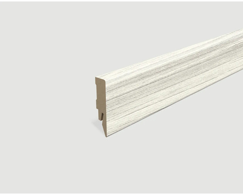 Sockelleiste foliert Eiche hell L536 2400 x 58 x 14 mm Sockelleiste mit Holzstruktur