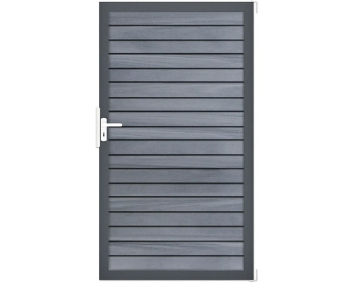 Gartentür aus Aluminium mit horizontalen Lamellen