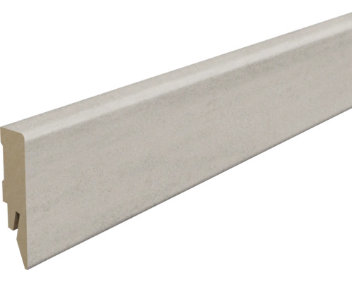 Sockelleiste foliert Eiche Silber L598 2400 x 58 x 14 mm Sockelleiste aus Kunststoff