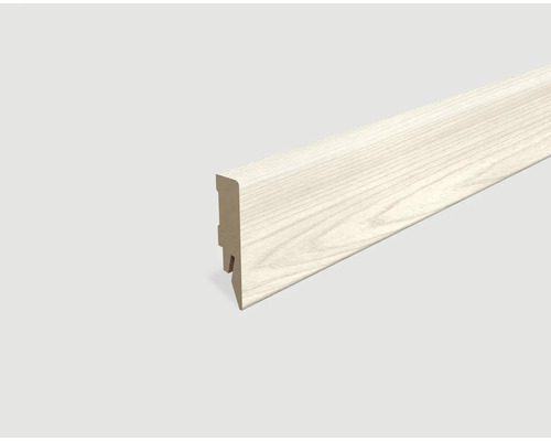 Sockelleiste foliert Akazie hell L610 2400 x 58 x 14 mm Fußleiste aus Holz