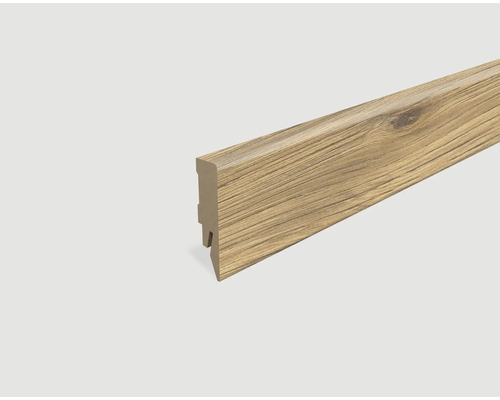 Sockelleiste foliert Eiche Honig L624 2400 x 58 x 14 mm Sockelleiste aus Holz