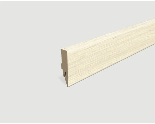 Sockelleiste foliert Eiche Champagner L628 2400 x 58 x 14 mm Fußleiste aus Holz