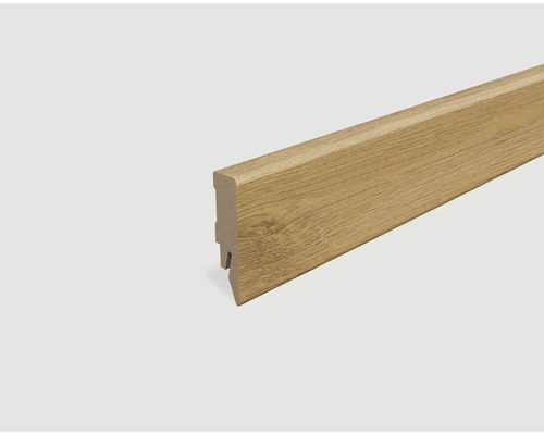 Sockelleiste foliert Eiche natur L633 2400 x 58 x 14 mm Fußleiste aus Holz