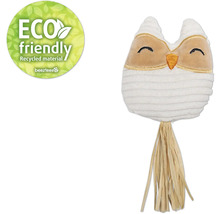 Eulen-Katzenspielzeug aus recyceltem Material mit Logo von Beeztees