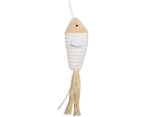 Spielzeug für Katzen in Fischform mit Rattanfransen