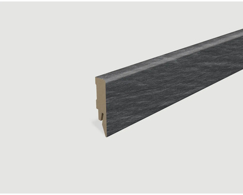 Sockelleiste foliert Schiefer L675 2400 x 58 x 14 mm Sockelleiste aus Holz